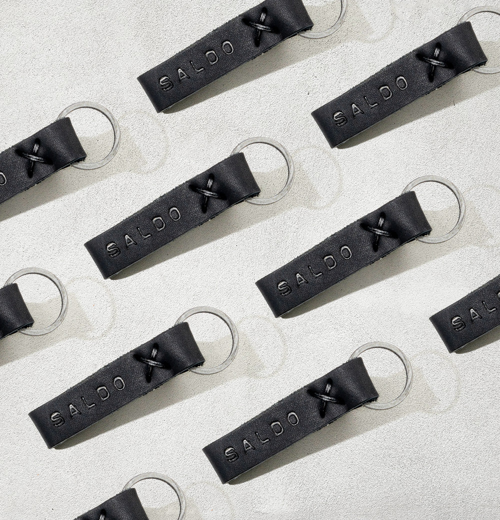 SALDO Black Leather Key Chain - Image 3